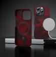 Tok iPhone 16 Pro Max hoz, Aramid Fiber MagSafe, piros