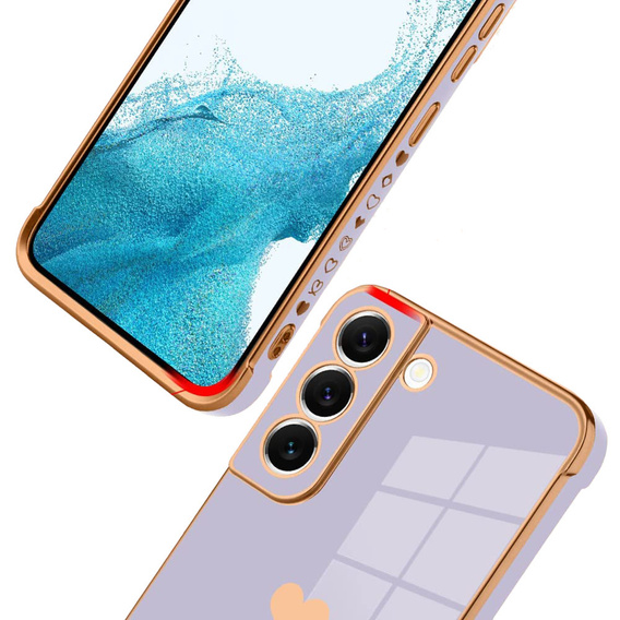 Telefontok a Samsung Galaxy S22, Electro heart, lila