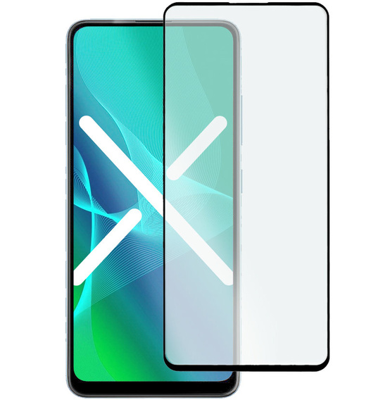 3D edzett üveg OnePlus 10T 5G készülékhez, fekete