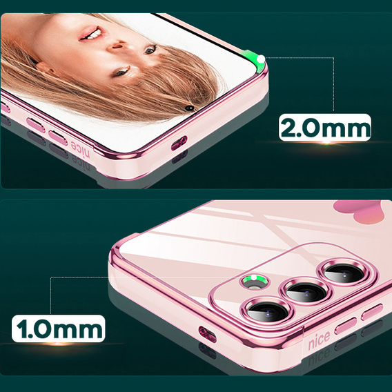 Telefontok a Samsung Galaxy S25 FE, Electro heart, rózsaszín rose gold