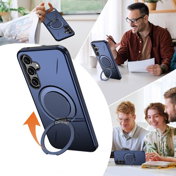 MagSafe tok állvánnyal Samsung Galaxy A57 5G készülékhez, kék