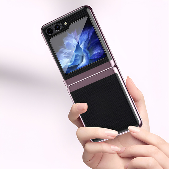 Tok Samsung Galaxy Z Flip7 FE / Z Flip6, PC Case, átlátszó / rózsaszín