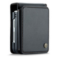 CASEME flip tok Samsung Galaxy Z Flip5 5G, Litchi Wallet, fekete