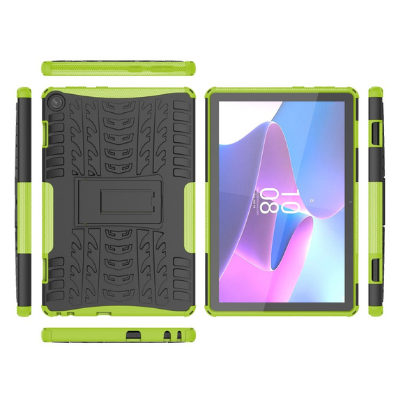 Tok Lenovo Tab M10 10.1 Gen 3, Tire Armor, fekete / zöld