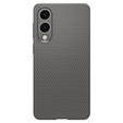 A Spigen tok Samsung Galaxy S25, Liquid Air, fekete + 9H edzett üveghez