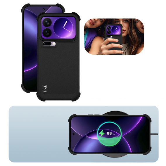 IMAK Dropproof tok Xiaomi 17 Pro készülékhez, fekete