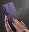 Tok Samsung Galaxy S25 készülékhez, Suritch Shockproof, MagSafe, lila