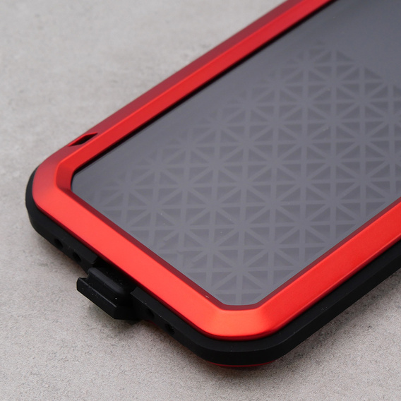 Love Mei Telefontok a iPhone 12, armored with glass, piros