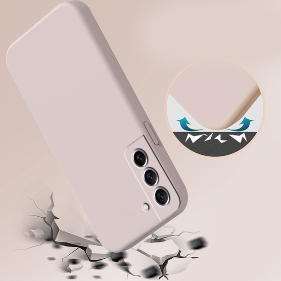 Telefontok a Samsung Galaxy S22 5G, Silicone Lite, rózsaszín