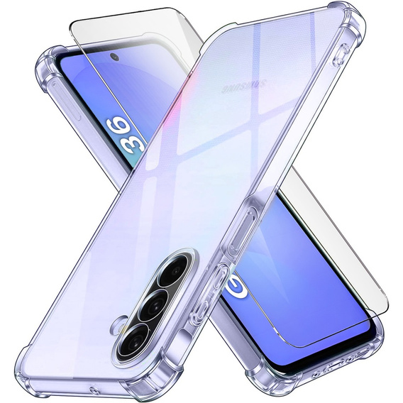 Tok a Samsung Galaxy A36, Erbord Dropproof, átlátszó + Glass