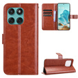 Pattintható tok a Motorola Edge 60 / 60 Fusion, Crazy Horse Wallet, barna