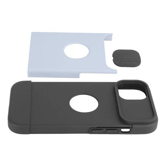 ERBORD MagSafe Cam Slider tok, kék + Képernyővédő üveg iPhone 13 / iPhone 14 készülékekhez