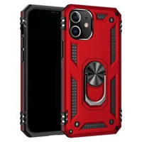 Páncélozott telefontok a iPhone 12 Mini, Nox Case Ring, piros