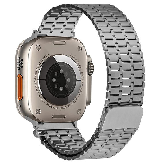 Acél karperec Apple Watch 1/2/3/4/4/5/6/7/8/SE/ULTRA 42/44/45/45/49 MM - szürke