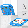 Gyermek tok iPad 10.2" 2021/2020/2019 (9/8/7 gen.) / Air 10.5" 2019 (3 gen.), Cute Patterns, állvánnyal, kék