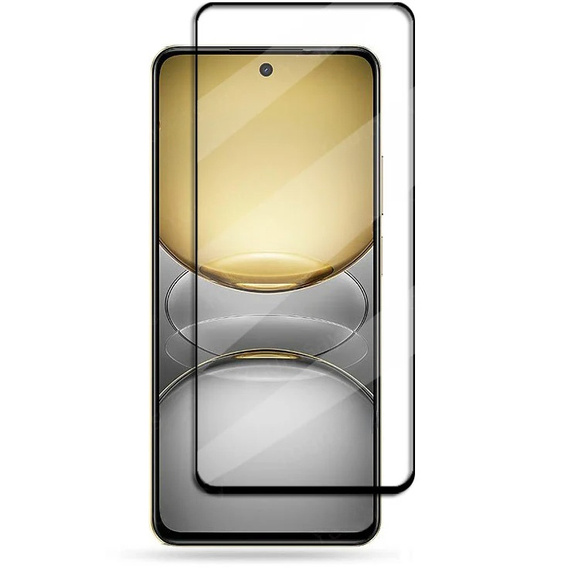 3D edzett üveg Realme 14X / Realme C75 készülékhez, fekete keret