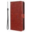Pattintható tok a Xiaomi 14T Pro, Crazy Horse Wallet, barna