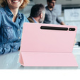 Tok Samsung Galaxy Tab S10+ Plus, Smartcase tolltartóval, rózsaszín