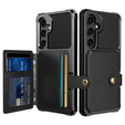 Tok Samsung Galaxy A55 5G, Card Holder Kickstand, fekete