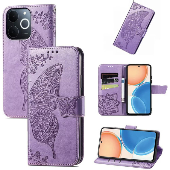 Pattintható tok a Realme Note 70T 4G, Butterfly, lila