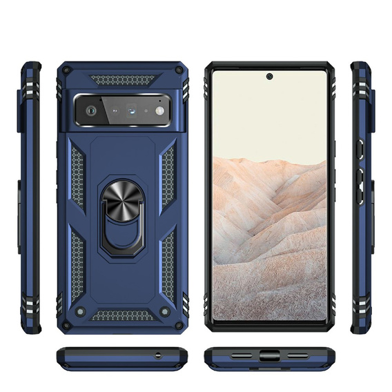 Páncélozott telefontok a Google Pixel 6 Pro, Nox Case Ring, sötétkék