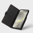 Bőr tok Samsung Galaxy S24-hoz, ERBORD LeatherWallet, fekete