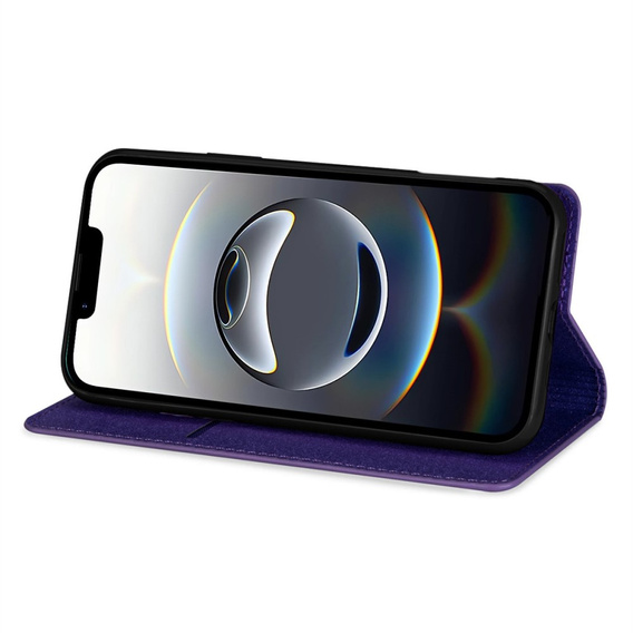 A flip tok iPhone 16E, Card Slot Glittery, lila