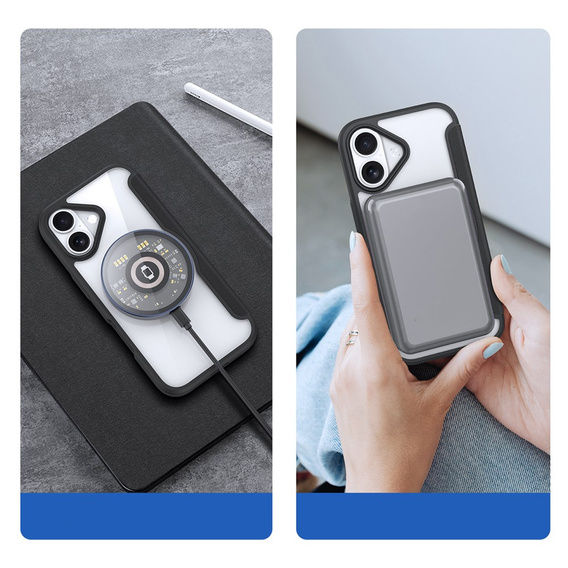 Dux Ducis tok iPhone 17-hez, Skin X Pro, patenttal, MagSafe-hoz, fekete
