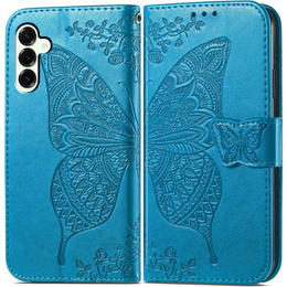 Pattintható tok a Samsung Galaxy S25 FE, Butterfly, kék