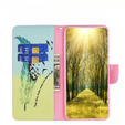Pattintható tok a Xiaomi Redmi Note 12 4G, Wallet, feather, kék