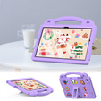 Gyermek tok Samsung Galaxy Tab A9+, Cute Patterns, állvánnyal, lila