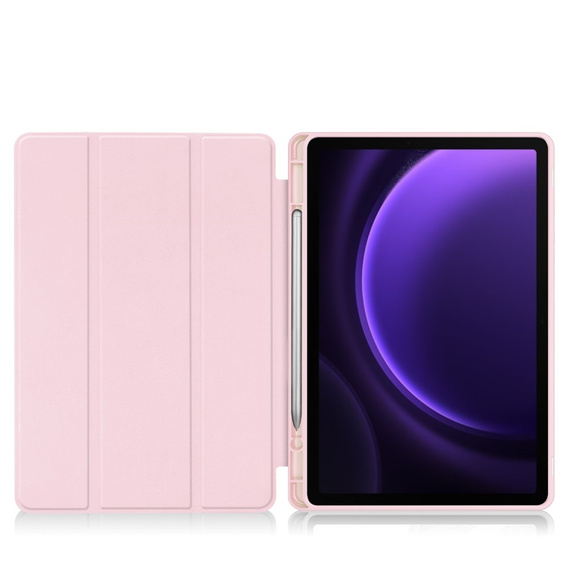Tok Samsung Galaxy Tab S10 Lite / S10 FE / S9 FE, Smartcase tolltartóval, rózsaszín