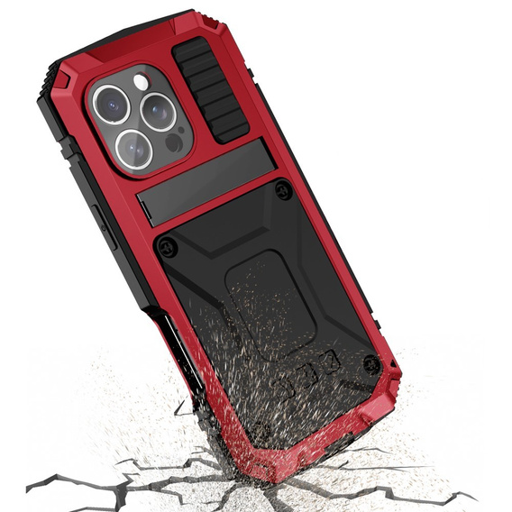 Páncélozott tok a iPhone 16 Pro, R-JUST, piros