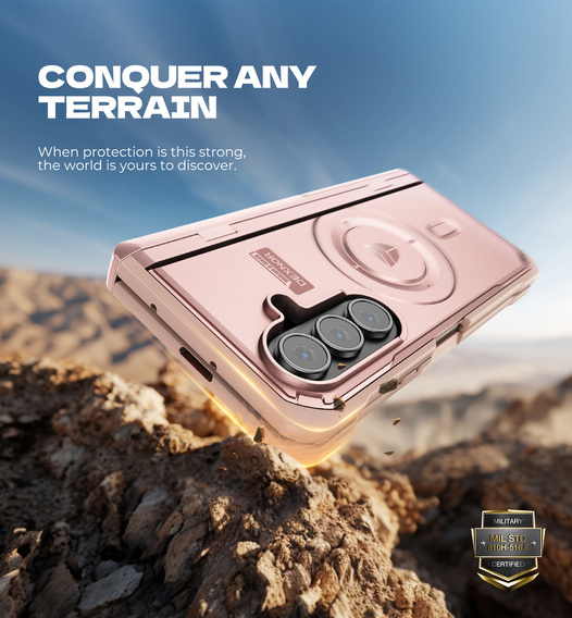 Dexnor mágneses páncélozott tok kettős állvánnyal Samsung Galaxy Z Fold7 készülékekhez