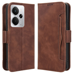 Pattintható tok a Realme 14 5G / Realme 14T 5G, Card Slot, barna