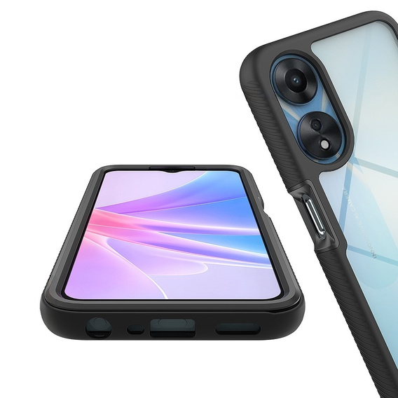Tok Oppo A78 5G készülékhez, Shockproof, fóliával, fekete