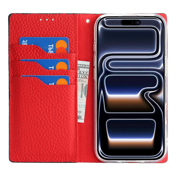 Litchi Skin Grain flip tok iPhone 17 Pro-hoz