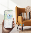 Mágneses pénztárca helymeghatározással, NFC-vel és bölcsővel iPhone 16 Pro készülékhez