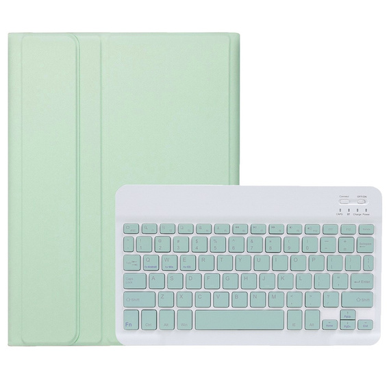 Tok + billentyűzet Apple iPad Air 11" 6 gen. 2024, Leather Pen Slot, világoszöld