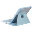 Billentyűzet tok iPad 11" 2025 A16 (11 gen.) / iPad 10.9" 2022 (10 gen.), Rotary 360° Leather, világoskék