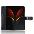 Pattintható tok a Samsung Galaxy Z Fold 2 5G, Crazy Horse Wallet, fekete