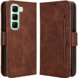 Pattintható tok a Infinix Hot 50 4G, Card Slot, barna