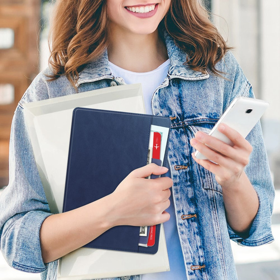 Tok iPad 10.2 2021 / 2020 / 2019, Business Card and Pen Slotl, kék