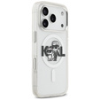 Karl Lagerfeld IML Glitter Karl és Choupette MagSafe tok iPhone 17 Pro készülékhez