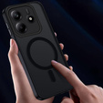 Tok Xiaomi Redmi Note 14 5G-hoz, MagSafe, ERBORD Matt Case, fekete + képernyőüveg