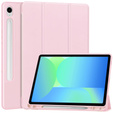 Tok Samsung Galaxy Tab S10 FE+ Plus, Smartcase tolltartóval, rózsaszín