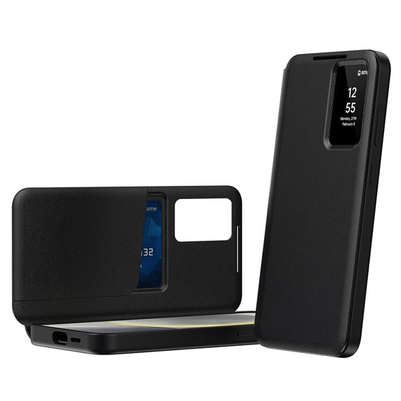 Flip tok Samsung Galaxy S24 FE, Smart View Wallet, fekete