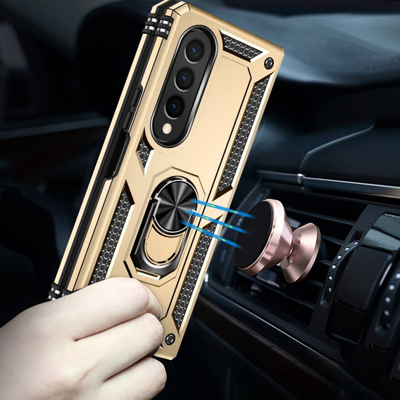 Páncélozott telefontok a Samsung Galaxy Z Fold 4 5G, Nox Case Ring, arany