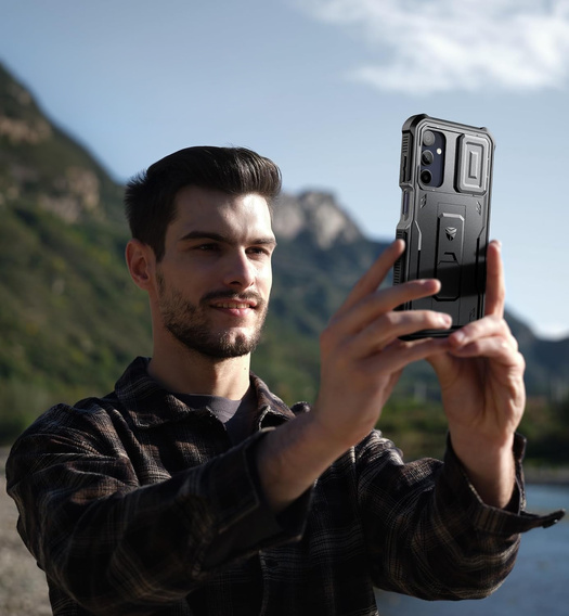 Páncélozott tok a Samsung Galaxy A15, Dexnor Full Body (Two Frames), fekete
