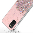 Telefontok a Samsung Galaxy A03s, Glittery, rózsaszín